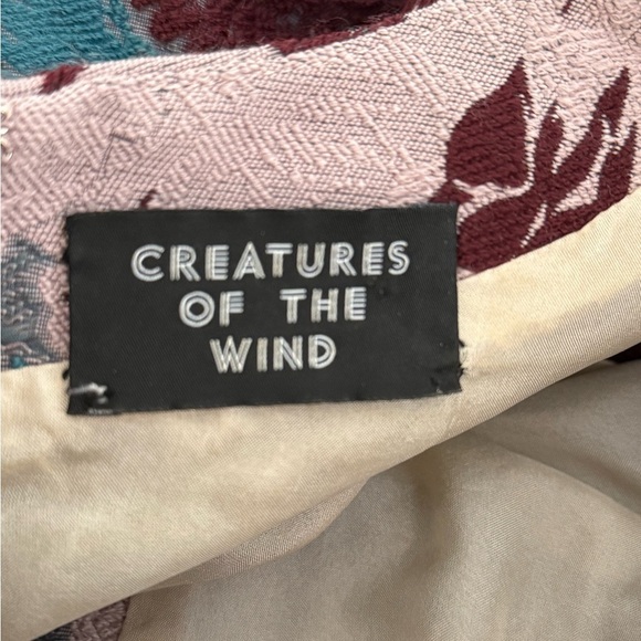 Creatures of the Wind Purple Floral Embroidered Lace Knee Length Sheath Dress - Picture 12 of 13